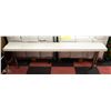 Image 1 : WHITE WITH CHROME LEGS BENCH H-20" W-10" L-75"