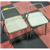 Image 1 : 2 CHROME KIDS METAL KITCHEN CHAIRS 1950'S