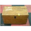 Image 1 : HANDMADE LARGE WOOD STORAGE TRAVEL TRUNK