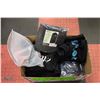 Image 1 : BOX OF VARIOUS NEW CLOTHING ITEMS & MORE, VARIOUS