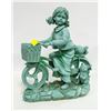Image 1 : GIRL ON BIKE WITH CAT GARDEN DECOR