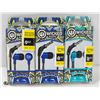 914  LOT OF 3 NEW WICKED AUDIO BRAWL HEADPHONES