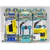 LOT OF 3 NEW WICKED AUDIO BRAWL HEADPHONES