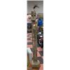 4FT HAND CARVED AFRICAN WOODEN MAN, TUFFS OF HAIR