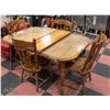 Image 1 : SOLID WOOD VINTAGE TABLE WITH 4 CHAIRS, INCLUDES 2