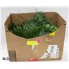 Image 1 : BOX OF MIXED ARTIFICIAL PALM AND MONSTERA LEAVES