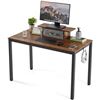 Image 1 : NEW RUSTIC BROWN BLACK FRAME HOME OFFICE DESK