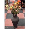 LARGE WICKER BASKET OF FLOWERS, 3-1/2 FT TALL