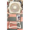 Image 1 : NEW AIR INNOVATIONS TAN 12" STAND FAN WITH REMOTE