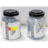Image 1 : REPACKED SET OF 2 OCEAN BLUE GRISUN FIRE GLASS,