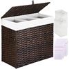 Image 1 : NEW GREENSTELL LAUNDRY HAMPER, DARK BROWN, RATTAN