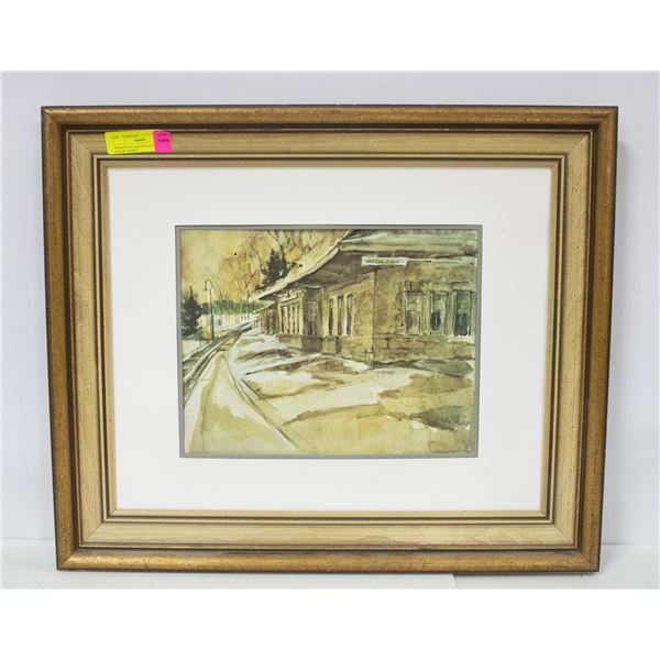 FRAMED WATERCOLOUR PRINT BY ROBERT WOOD