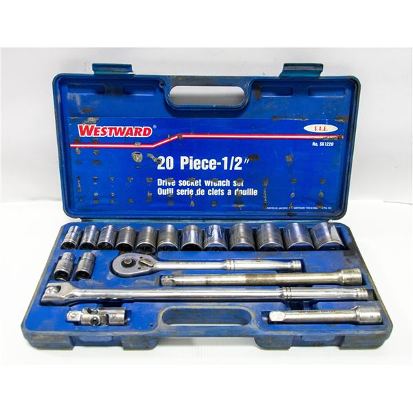 WESTWARD 20 PIECES 1/2" DRIVE SOCKET