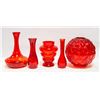 Image 1 : LOT OF RED GLASS PIECES