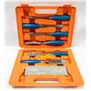 NEW WOOD CHISEL SET COMPLETE W/SHARPENING STONE