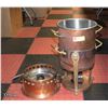 Image 1 : DECOR STAINLESS STEEL LINED COPPER POT AND BURNERS