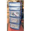 Image 1 : PLASTIC STORAGE DRAWERS ON WHEELS