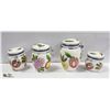 Image 1 : 4 HAND PAINTED KITCHEN COUNTER CONTAINERS