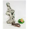 Image 1 : GARDEN FAIRY, FROG & CAST IRON GARDEN TOOL SET