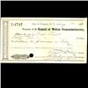 1880 Yonkers NY Water Board Bank Draft (COI-3264)