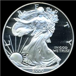 2000 Silver Eagle Graded Super Gem PROOF (COI-3836)