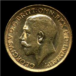 1912P AUSTRALIA Gold Soverign Coin AU+ (COI-617)