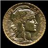 1911 France Rooster Gold 20 Franc Choice Unc Coin (COI-696)