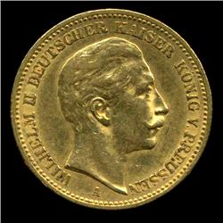 1897 Germany Prussia 20 Mk. Gold Coin Hi Grade (COI-770)