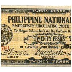 1941 Philippines 20 P Guerrilla Note WW2 (COI-963)