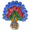 1100ct. Peacock Statue Fancy Color Sapphire & Topaz RETAIL $ (GEM-2500)