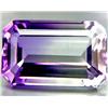 16.80ct.Top Emerald Cut Purple White Ametrine RETAIL $1500 (GEM-2752)
