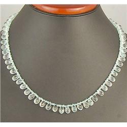 157ct. Aqua Blue Santa Maria Aquamarine Natural Briolettes Necklace RETAIL $150000 (JEW-1120)
