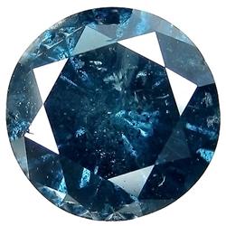 0.27ct. Dazzling Dark Blue Diamond Round Cut RETAIL $ (GEM-5597)