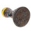 Image 3 : Antique Tibet Silver Ink Stamp Amber Turquoise (ANT-571)