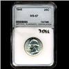 Image 1 : 1946 Washington 25c Quarter Coin Graded MS67 (COI-3066)