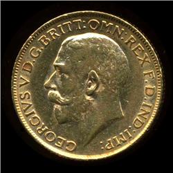 1911 Great Britain Gold Soverign Coin AU+ (COI-626)
