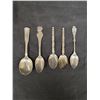 Image 1 : FIVE STERLING SILVER SPOONS