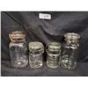 Image 1 : FOUR ANTIQUE CANNING JARS