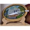 Image 1 : 1917 REVERSE PAINTED BUBBLE GLASS PICTURE OF THE WHITEHOUSE, NO SHIPPING