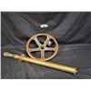 Image 1 : ANTIQUE BRASS INDUSTRIAL VALVE HANDLE & ANTIQUE BRASS SPRAYER