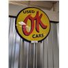 Image 1 : NEW OK USED CARS DOME METAL SIGN
