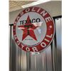 Image 1 : NEW TEXACO GASOLINE & MOTOR OIL DOME METAL SIGN