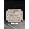 Image 1 : 1947 BOOKER COAL HEATER CAST ALUMINUM NAME PLATE/EMBLEM