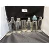 Image 1 : COLLECTION OF SEVEN VINTAGE GLASS MILK BOTTLES