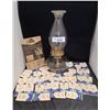Image 1 : LARGE COLLECTION VINTAGE ROLLING PAPERS, OIL LAMP, NOS RAIN SPRINKLER GAUGE