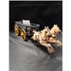 Image 2 : EARLY REPRODUCTION CAST IRON HORSES & WAGON