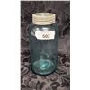 Image 1 : LARGE IMPROVED CROWN GLASS CANNING JAR