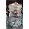 Image 3 : FOUR ANTIQUE COLOURED GLASS SEALER JARS