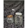 Image 1 : TWO VINTAGE LARGE PEANUT BUTTER JARS