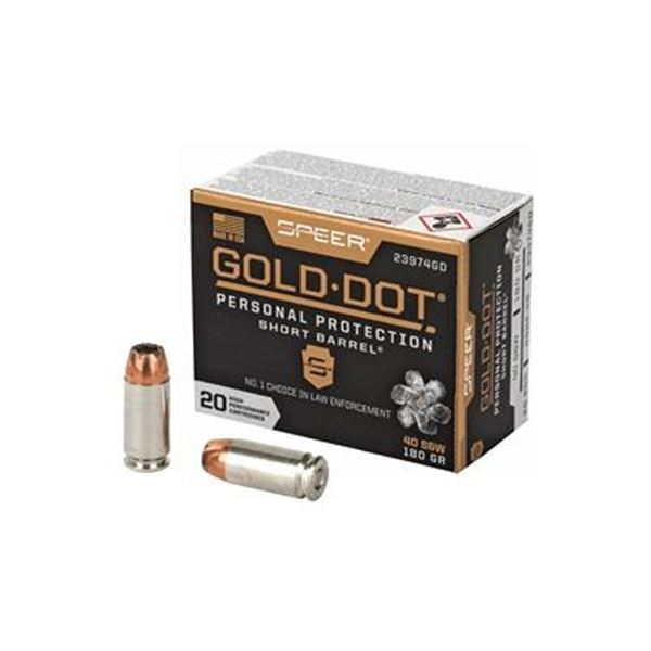 SPR GOLD DOT 40SW 180GR HP SB - 20 Rds